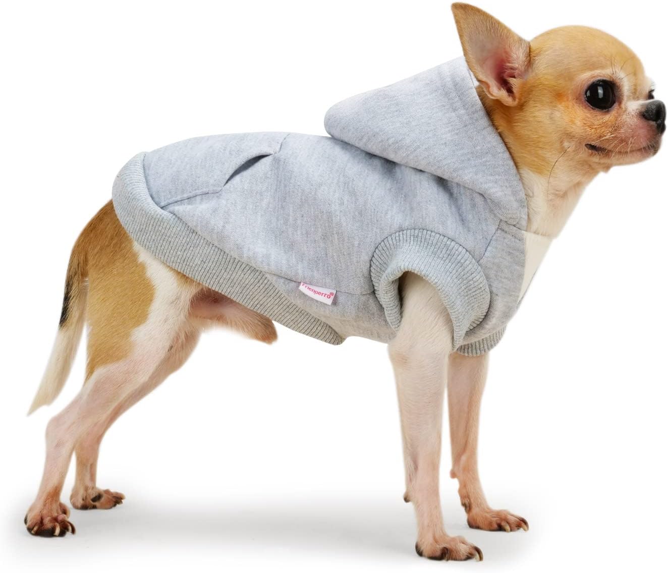 Ropa de Frienperro para perros pequeños, hembra, niño, 100% algodón, sudadera con capucha para perros pequeños, ropa de chihuahua, sudadera cálida