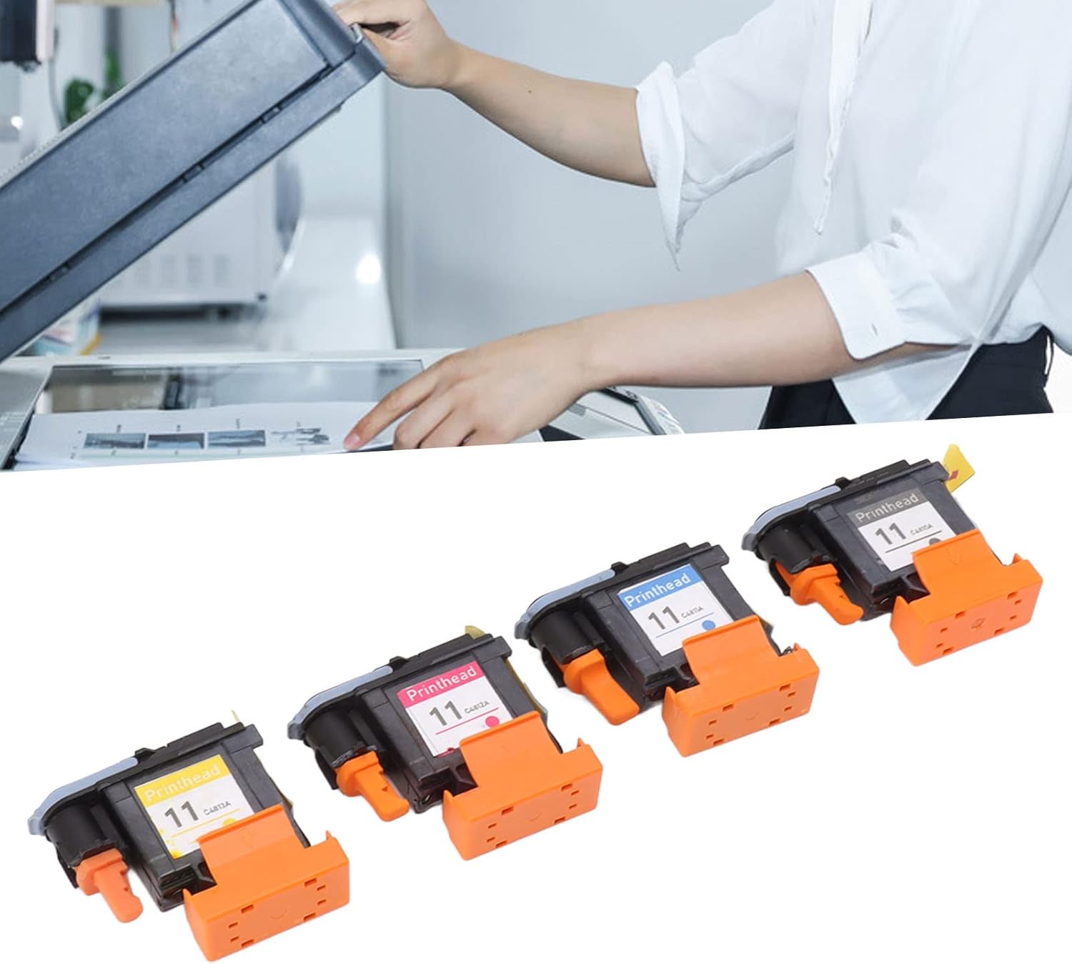 TOPINCN Cabezal de impresora de repuesto para HP 100 110 111 500 510 510 800 813 850 4 piezas