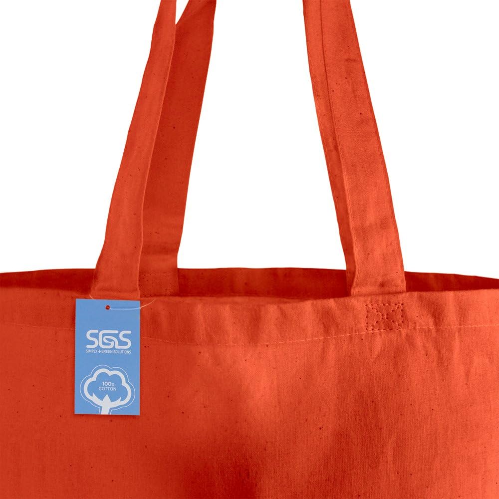 Simply Green Solutions Bolsa reutilizable de tela de algodón para manualidades, 15 x 16 pulgadas, bolsa reutilizable con asa, paquete de 5, color