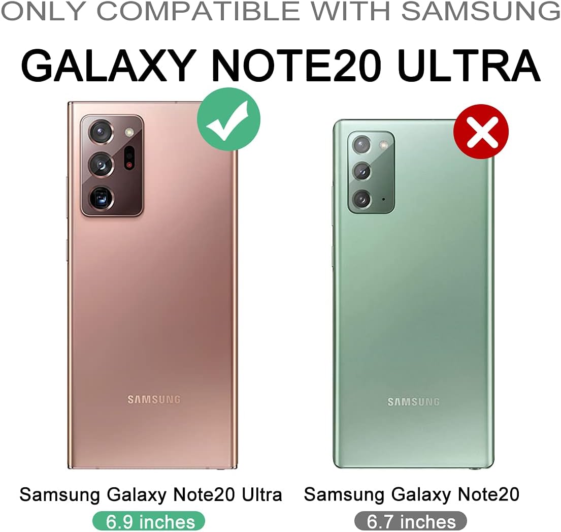 WeLoveCase Funda para Galaxy Note 20 Ultra, funda 3 en 1 de cuerpo completo de alta resistencia, híbrida a prueba de golpes, funda protectora de TPU