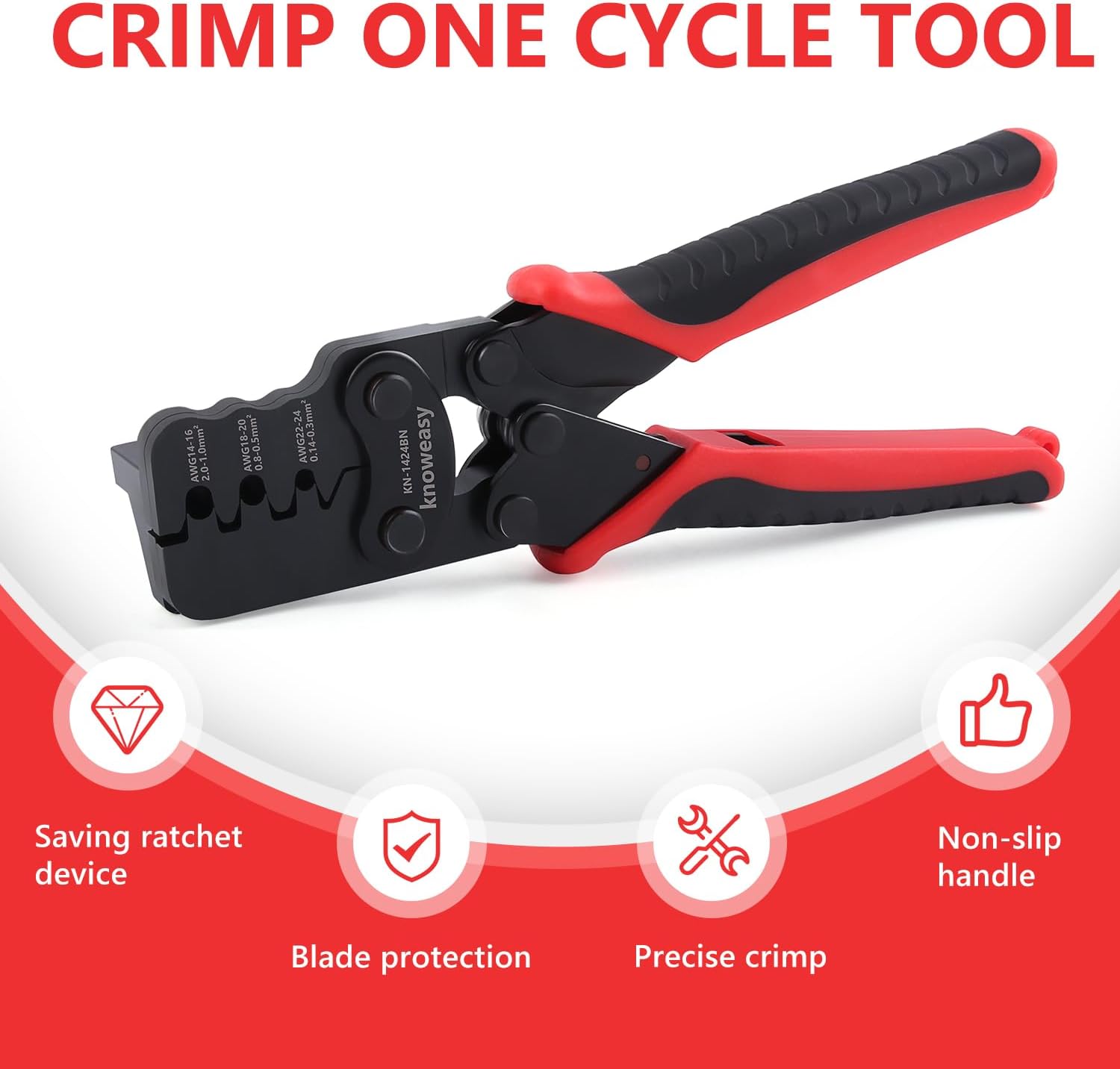 Knoweasy Herramienta de crimpado para paquete de clima y crimpadora Molex compatible con Deutsch DT Series Stamped or Formed Contact, Molex, Delphi,
