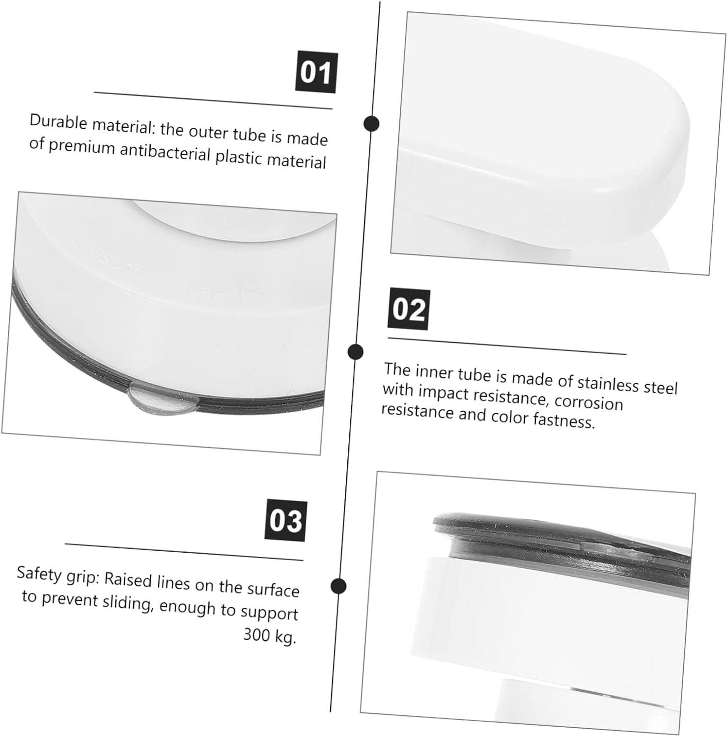 Healeved Pasamanos de baño con ventosa para ducha, barras de agarre para ducha, pomos de gabinete de cocina, pomos de gabinetes, manijas de armario,