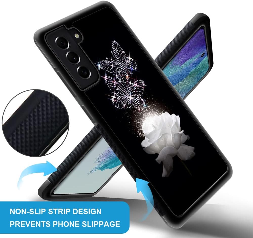 ZHEGAILIAN Funda compatible con Samsung Galaxy S22+, funda protectora antideslizante de TPU suave a prueba de golpes, compatible con Samsung Galaxy