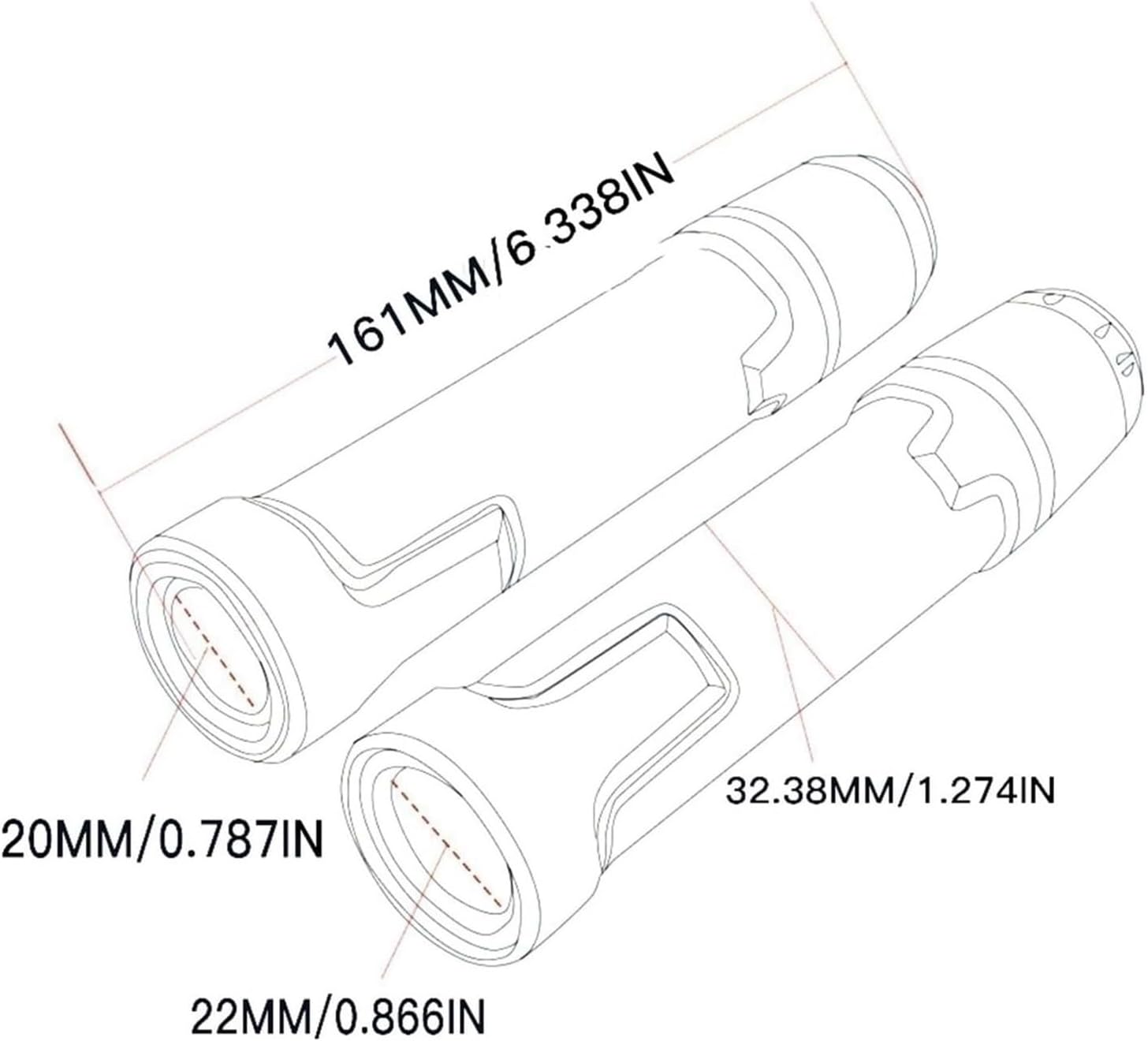 Xmax 22mm 78” Motorcycle Handlebar Handle Grips Ends for Yamaha Xmax 300 X-MAX 250 400 XMAX300 XMAX250 All Years