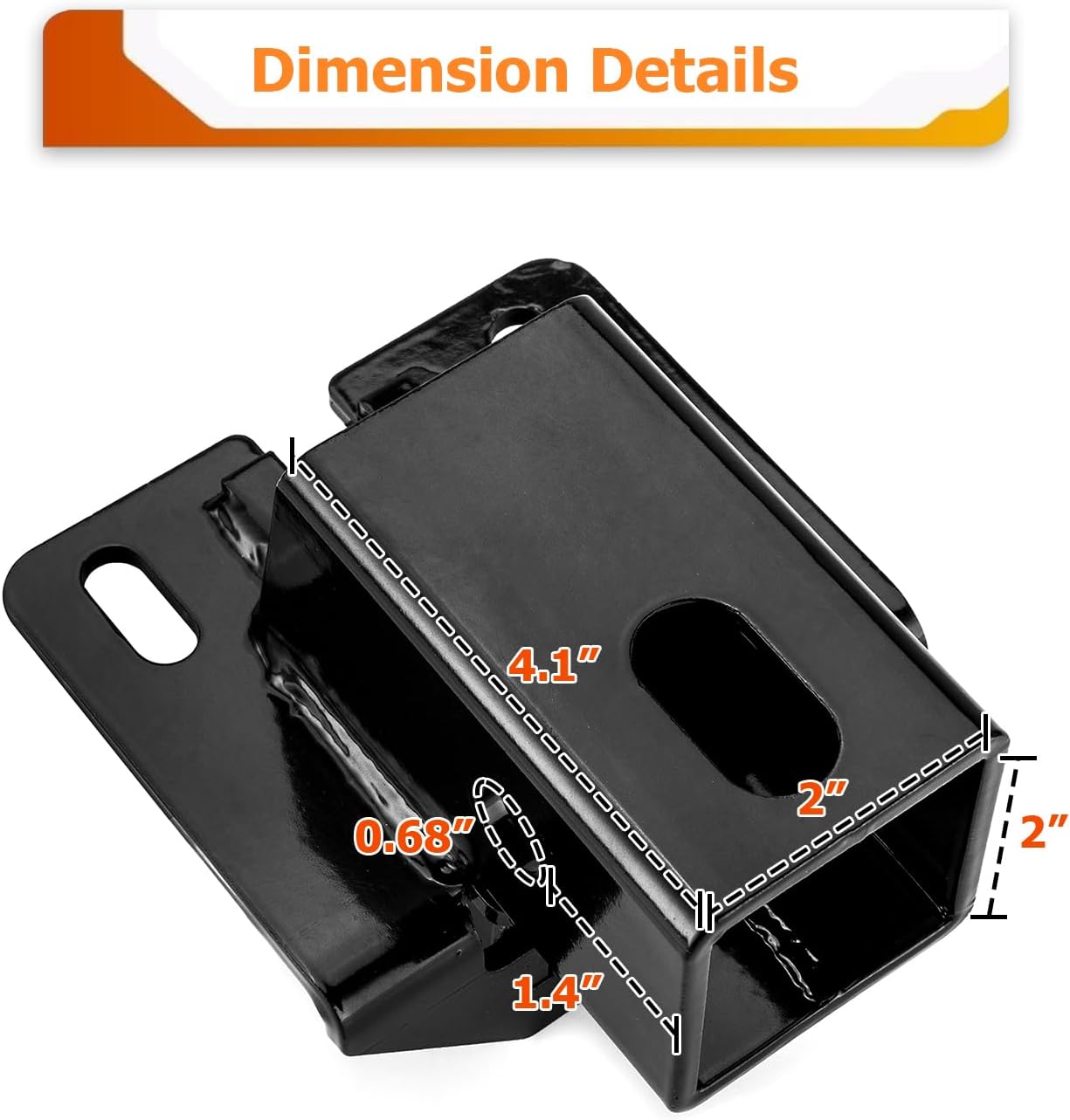 WeiSen Receptor de enganche de remolque trasero de 2 pulgadas compatible con Polaris Sportsman 2005-2023 400 450 500 570 600 700 800 Hawkeye 325 400