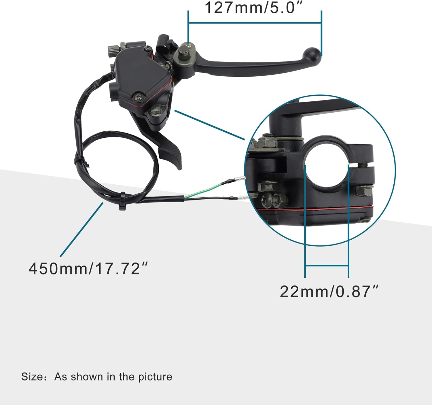 GOOFIT 78 “palanca de freno engrasador pulgar acelerador reemplazo para Taotao Alpha Baja Kazuma ATV Go Kart