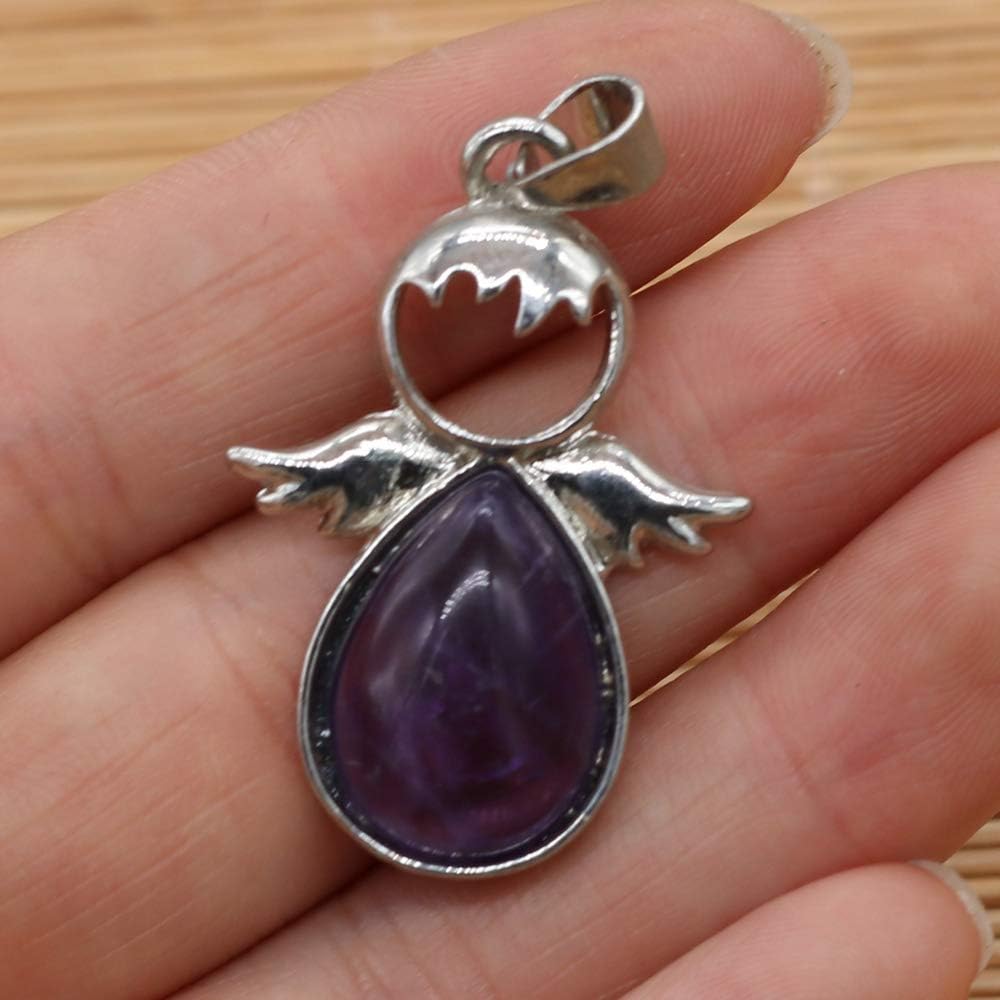 Zotoone 7 dijes de cristal de piedra natural, ángulo de 7 chakras, colgantes de piedras preciosas curativas para manualidades, collares, pulseras,