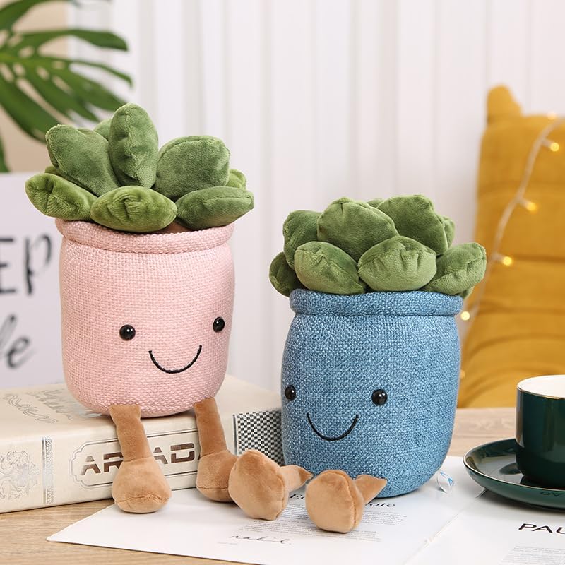 3 piezas de juguetes de peluche de suculentas, 10.24 pulgadas, decoración de almohada de peluche de plantas en maceta, almohada suave y esponjosa,