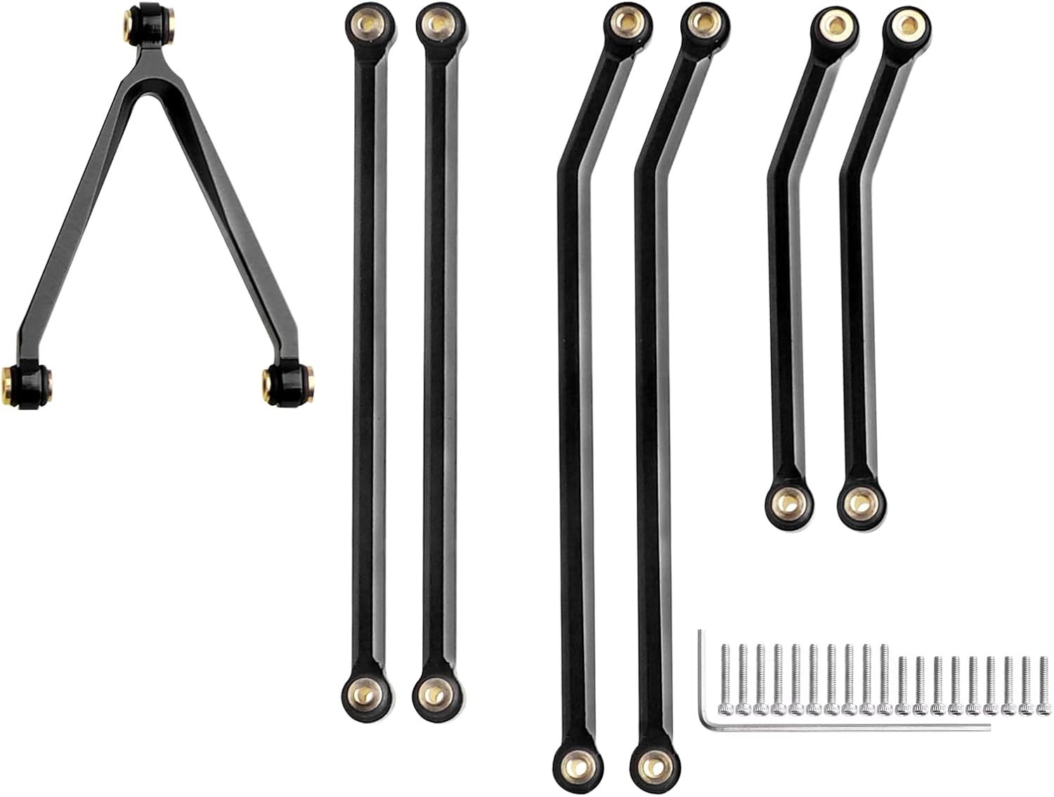 HobbyPark SCX24 Gladiator Links Set High Clearance Aluminio Dirección Varillaje para Axial SCX24 Gladiator Actualizaciones AXI00005 Piezas de