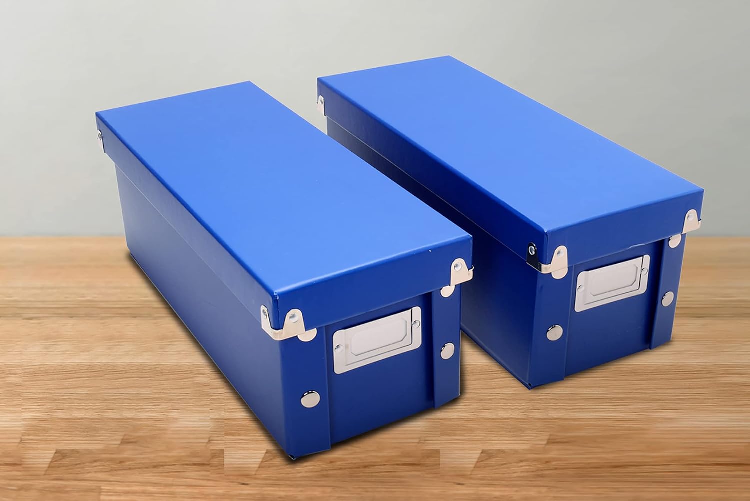 Snap-N-Store Caja de almacenamiento  Paquete de 2 cajas de almacenamiento medianas plegables de 13.25 x 5.13 x 5.13 pulgadas con tapas para