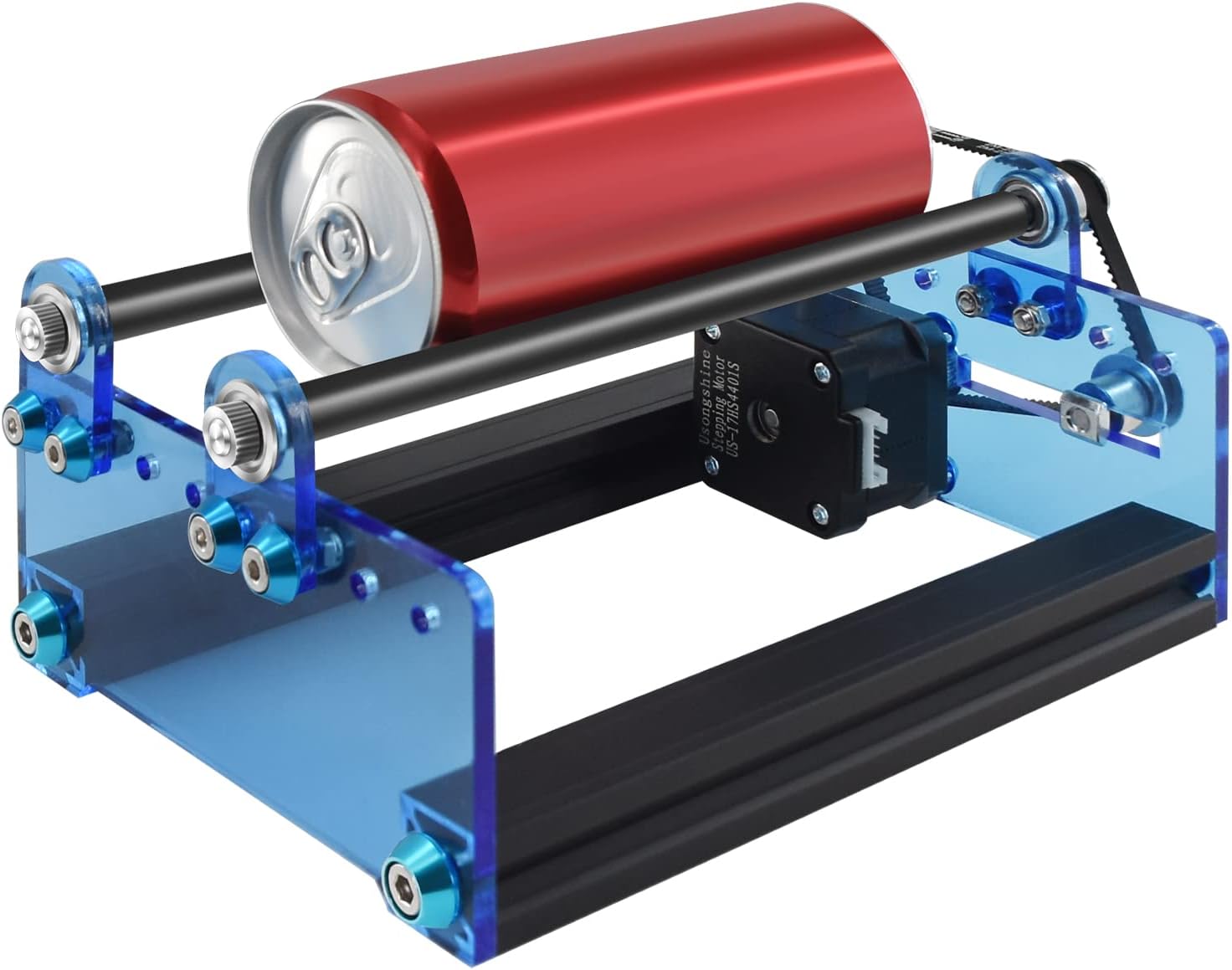 Usongshine Rodillo giratorio láser, grabador de eje Y, módulo de grabado de rodillo giratorio para grabar objetos cilíndricos latas, compatible con