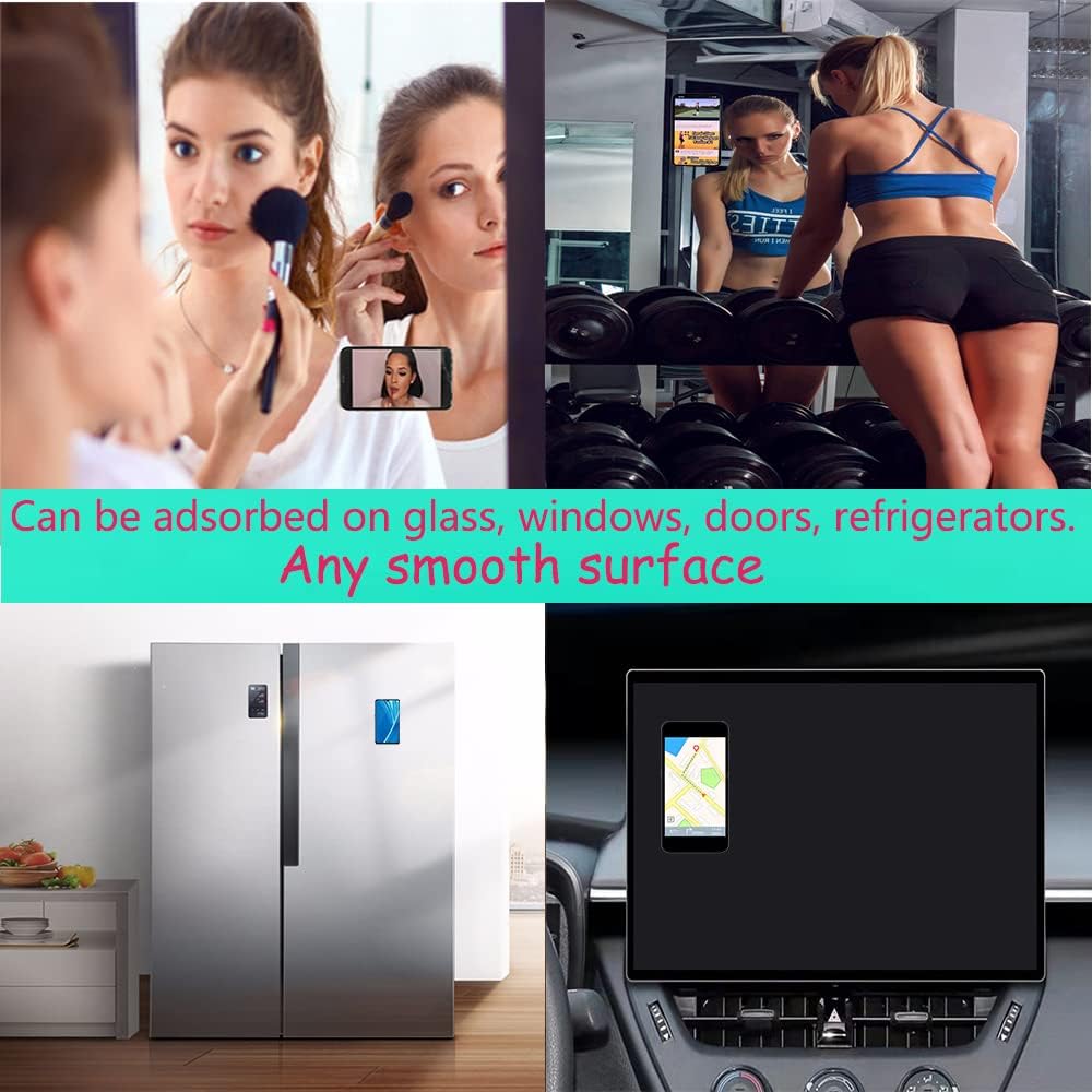 Funda de silicona con succión para teléfono (funda compatible con iPhone y Android, soporte de accesorios de teléfono manos libres para selfies y