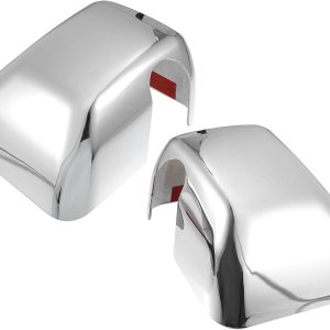 X AUTOHAUX Cubiertas cromadas para espejos retrovisores laterales izquierdo y derecho para Jeep Wrangler 2007-2017 JK JKU X AUTOHAUX Cubiertas cromadas para espejos retrovisores laterales izquierdo y derecho para Jeep Wrangler 2007-2017 JK JKU