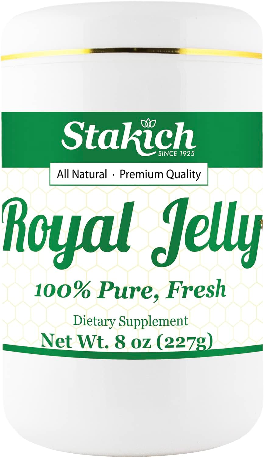 Stakich Fresh Royal Jelly pura, totalmente natural, sin aditivos, saboresconservantes añadidos, 8 onzas (8.01 oz)