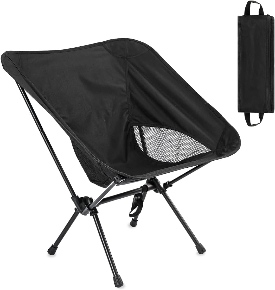 Silla plegable para camping, ultraligera, portátil, silla de playa, compacta, ligera, para mochileros, senderismo, picnic, barbacoas, pesca al aire