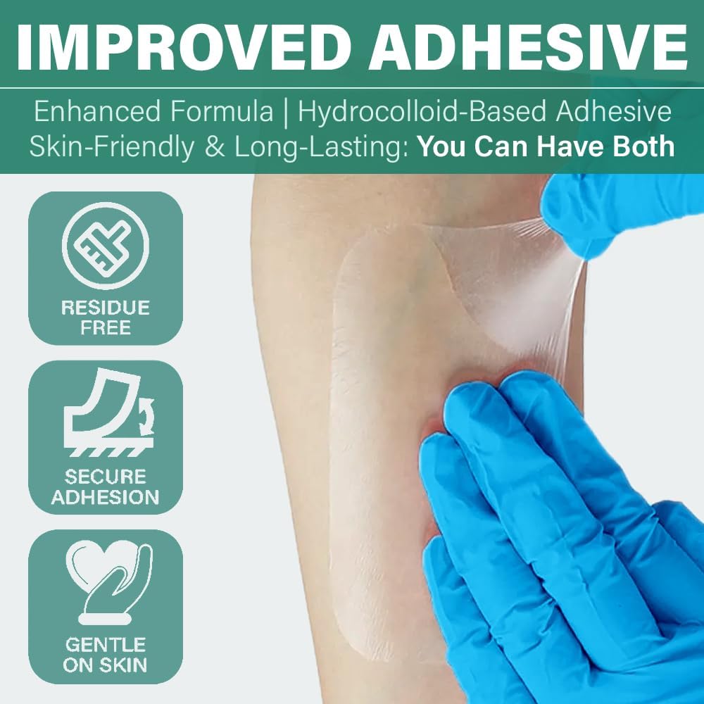 Everlit Care – Aderezo de película transparente, parche adhesivo impermeable grande, marco de ventana para ducha posquirúrgica, escudo intravenoso,
