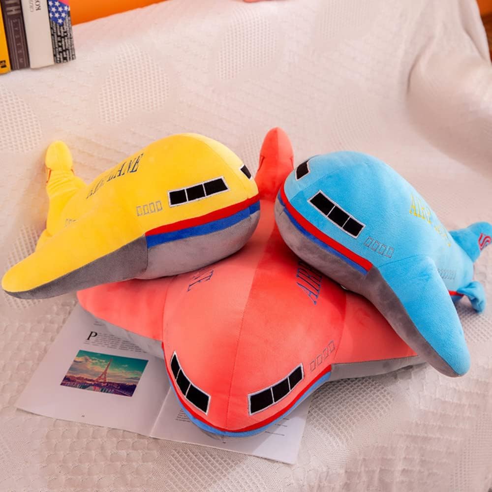 Juguete de peluche de 15.7 pulgadas, almohada de peluche de avión, cojín suave de avión de juguete, bonita decoración de guardería y juguete para