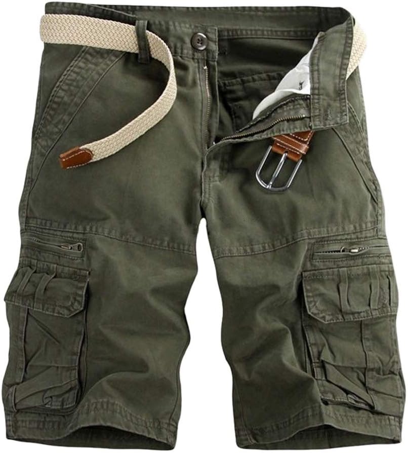 Pantalones cortos cargo para hombre, ajuste clásico, ligeros, Ripstop, para senderismo, trabajo al aire libre, con múltiples bolsillos