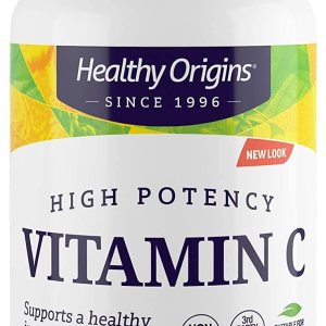 Healthy Origins Vitamina C (sin OMG), 1,000 mg – Vitamina C vegana – Ácido ascórbico para apoyo inmunológico – Apoya la función celular – Suplemento Healthy Origins Vitamina C (sin OMG), 1,000 mg – Vitamina C vegana – Ácido ascórbico para apoyo inmunológico – Apoya la función celular – Suplemento