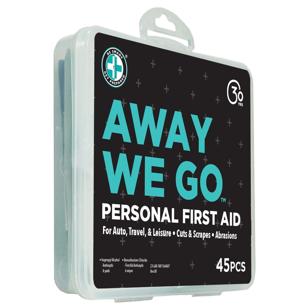 Be Smart Get Prepared – Kit de primeros auxilios para automóviles, suministros de emergencia médica equipado con curitasalmohadillas de