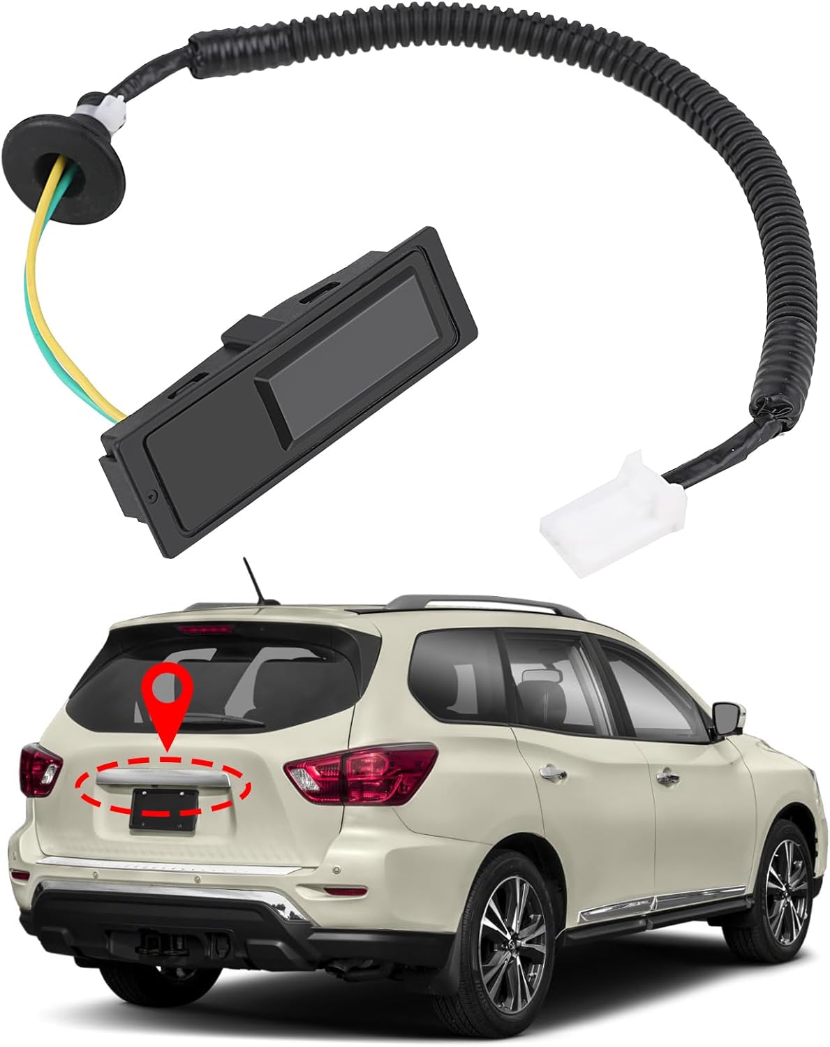 25380-3JA0B Pestillo para maletero de botón de escotilla para Nissan Pathfinder 2013 2014 2015 2016 2017 2018 2019 2020, repuesto # 253803JA0B botón