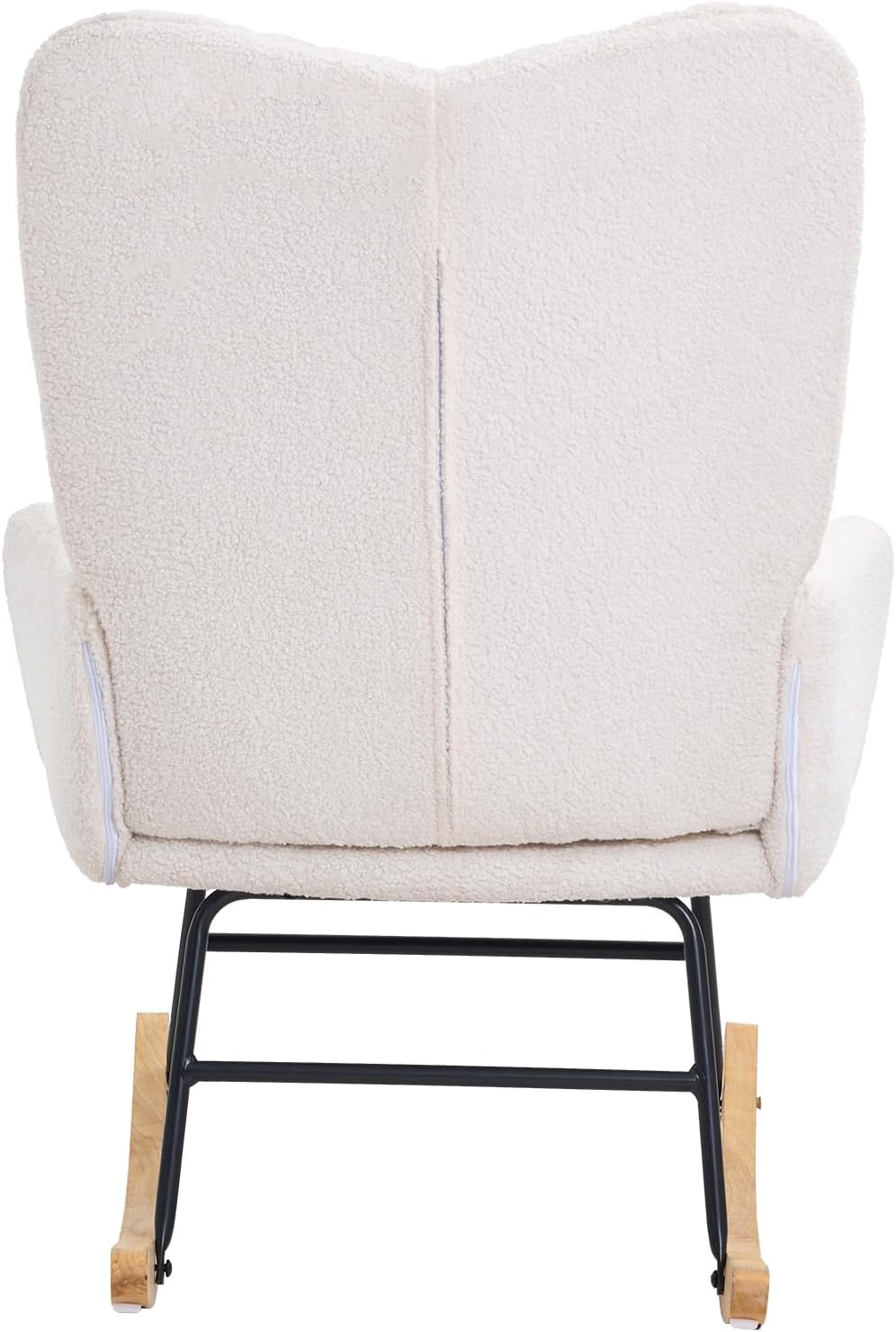 VEVOR Mecedora para guardería, mecedora deslizante con asiento suave y respaldo alto, capacidad de peso de 250 libras, tela de peluche, silla