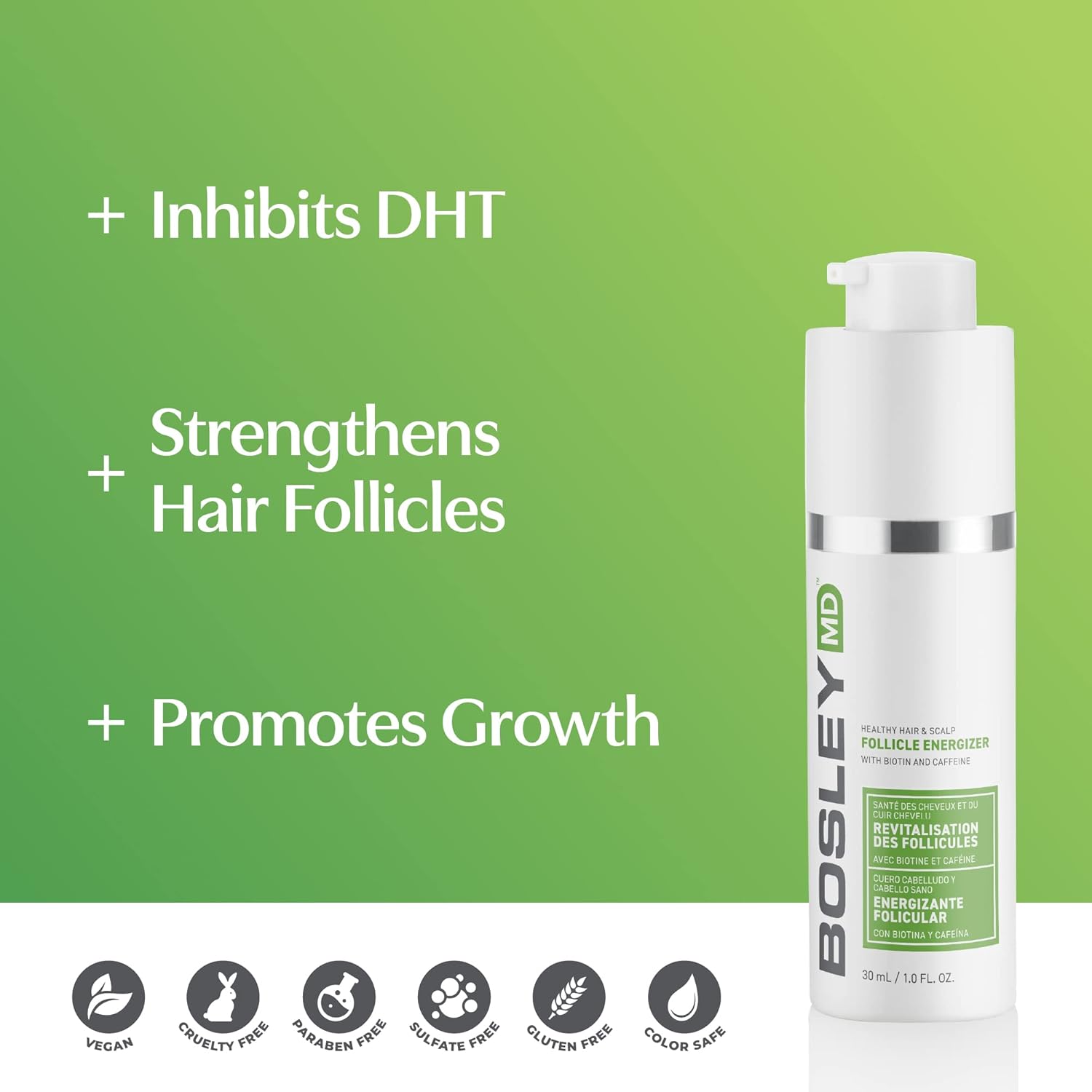 BosleyMD Follicle Energizer Foil 3 ml, 0.1 fl oz