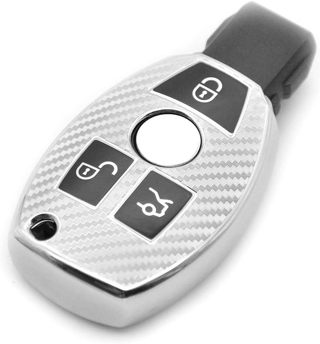 Funda para llavero Mercedes Benz, compatible con llavero Mercedes Benz C E S M CLS CLK G, Size standard