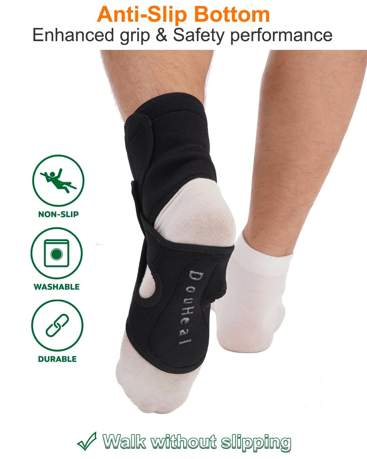 AFO – Soporte de caída para pies, mejora la marcha al caminar, alivia eficazmente el dolor, soporte ajustable de ortesis de pie para dormir,