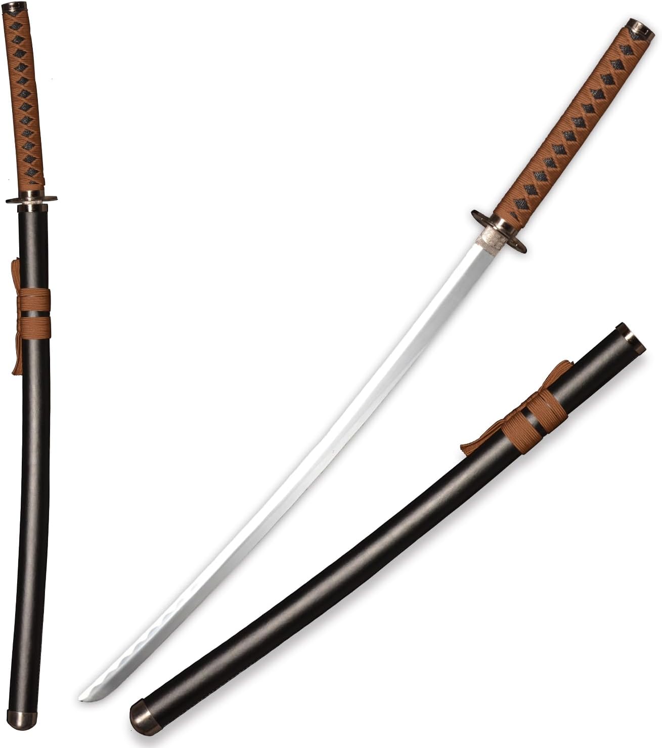 ACTASITEMS Katana Himura Kenshin de 40 pulgadas de metal para cosplay anime Rurouni Kenshin – Marrón