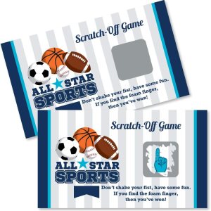 Big Dot of Happiness Go, Fight, Win Deportes Baby Shower o cumpleaños juego raspar tarjetas 22 unidades Big Dot of Happiness Go, Fight, Win Deportes Baby Shower o cumpleaños juego raspar tarjetas 22 unidades