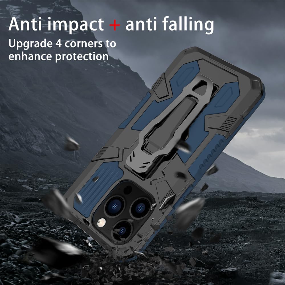 Asuwish Funda protectora compatible con iPhone 14 Pro de 6.1 pulgadas y protector de pantalla de vidrio templado, clip para cinturón, a prueba de