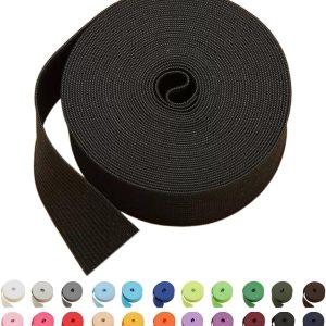 Banda elástica para coser, banda elástica de color para peluca, bandas elásticas de 1 pulgada, 16 yardas, banda elástica de punto, banda elástica, Banda elástica para coser, banda elástica de color para peluca, bandas elásticas de 1 pulgada, 16 yardas, banda elástica de punto, banda elástica,