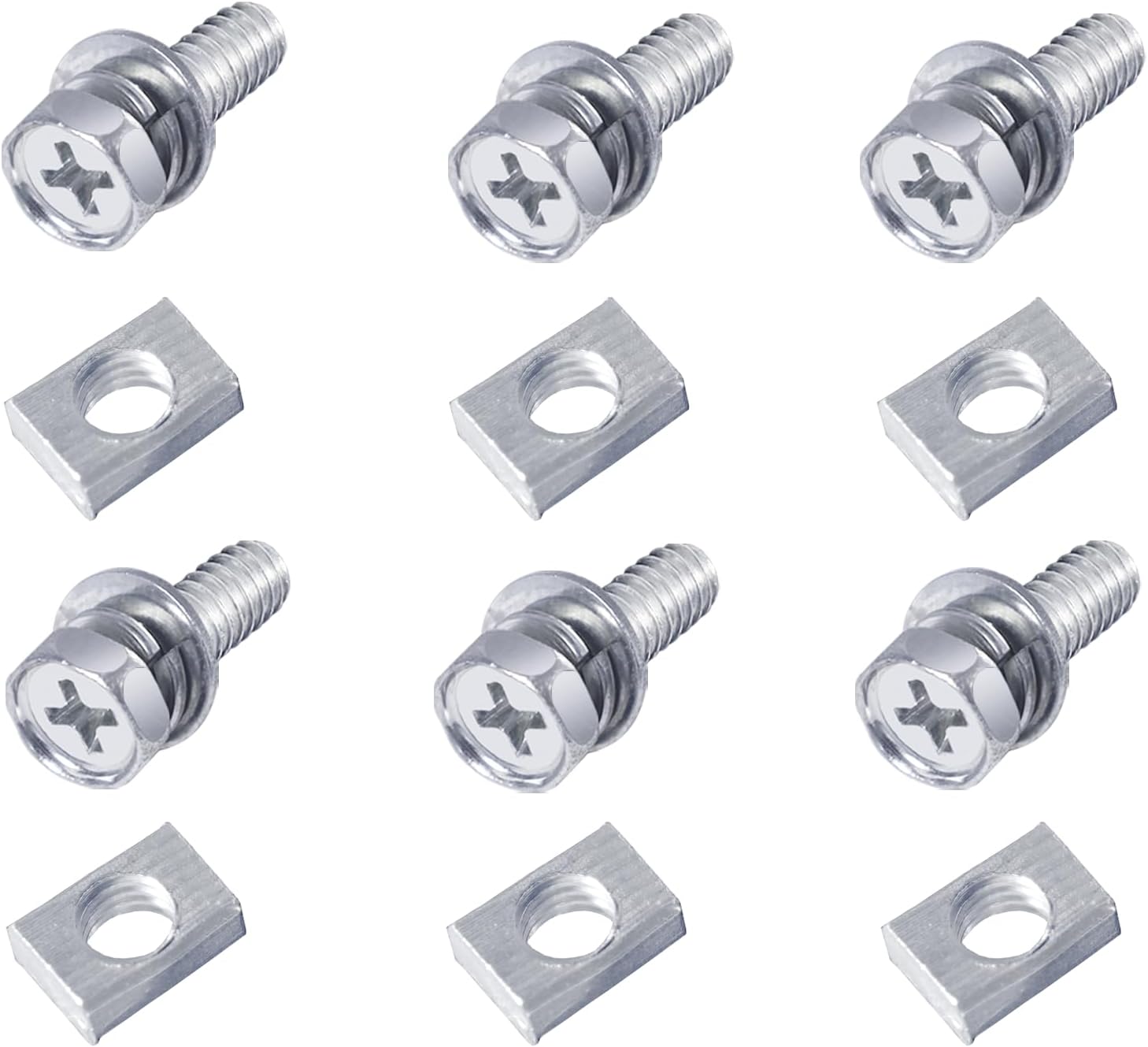 Kit de 6 tornillos y tuercas, tornillos y tuercas de batería de motocicleta, tornillo y tuerca de batería de motocicleta M6x16mm, pernos y tuercas