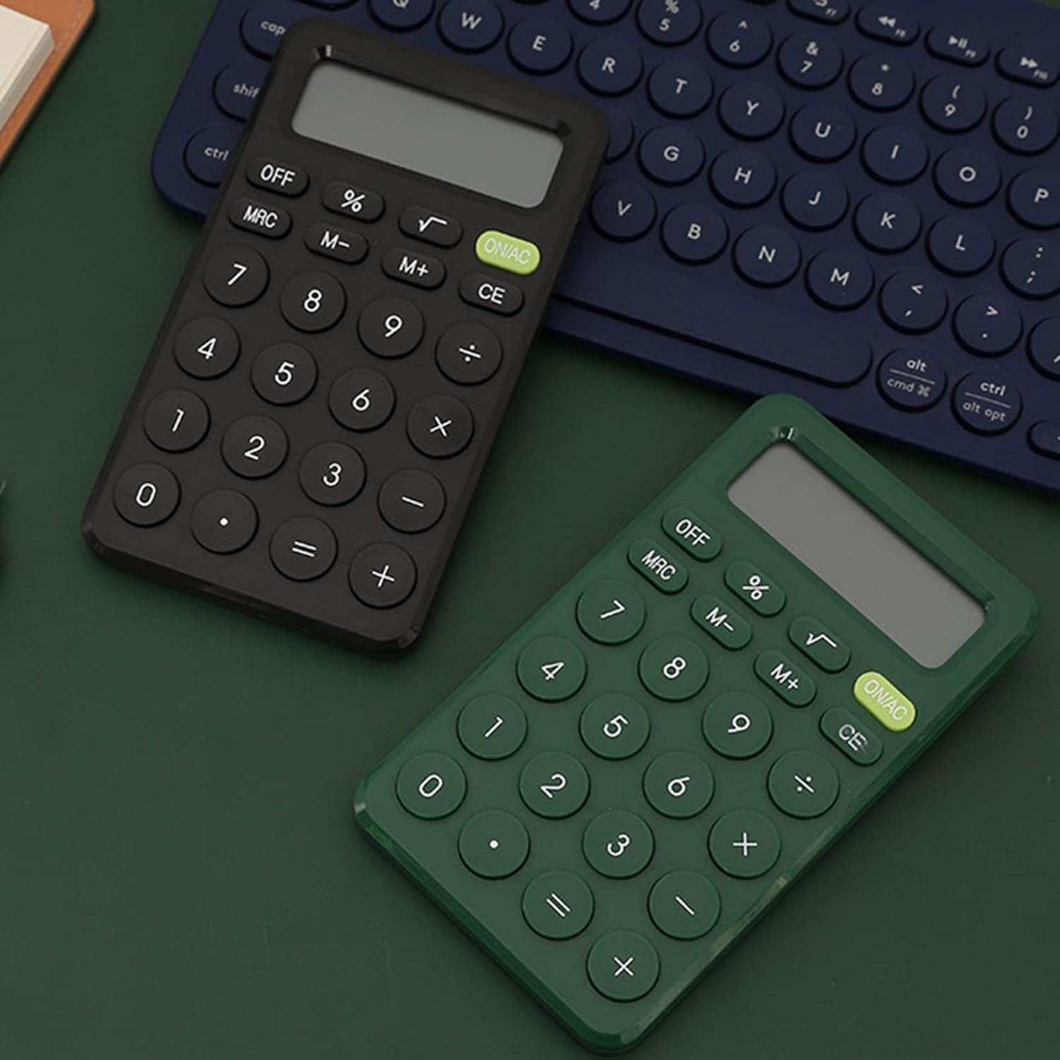 Altsuceser Calculadora de escritorio de 8 dígitos con pantalla LCD grande y botón sensible, mini calculadora de batería, función estándar para
