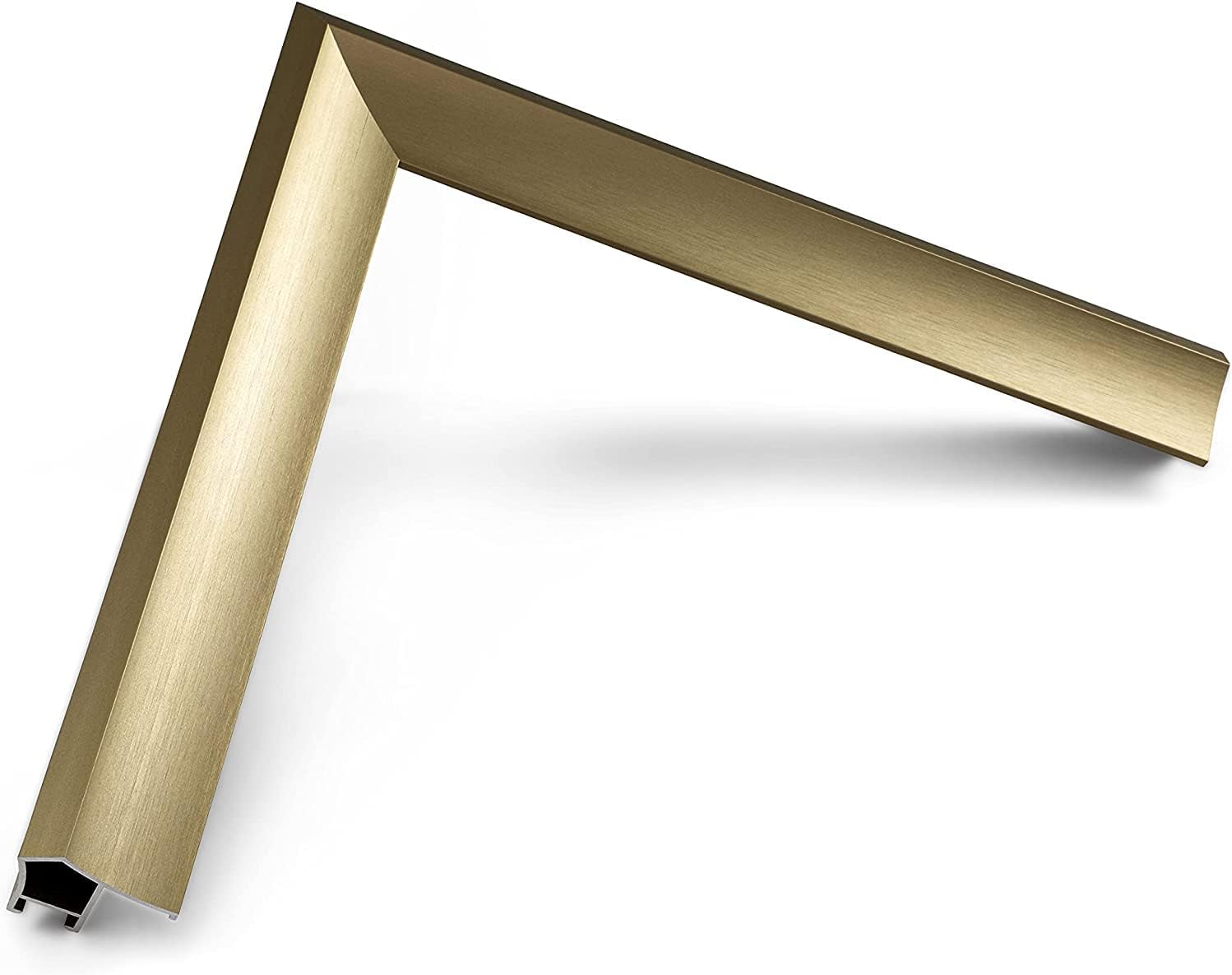Frame My TV Deco – Marcos de TV prismáticos de aleación, bisel de oro pálido compatible solo con Samsung The Frame TV (50 pulgadas, compatible con