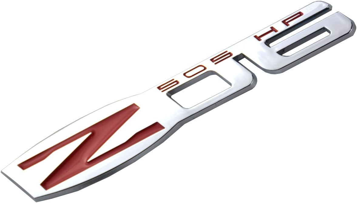2 emblemas de Chevy Corvette C6 Z06, insignias 3D de 505 CV de repuesto para Chevrolet Corvette C6 2006-2013 (rojo cromado)