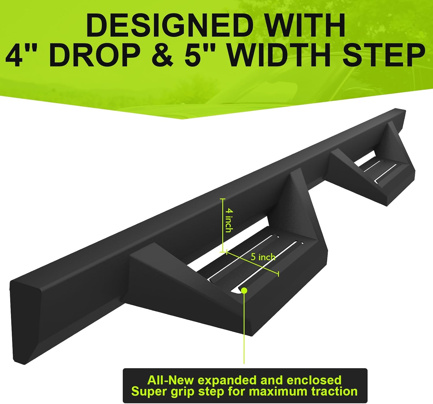 ONINE Drop Steps – Estribo para Dodge Ram 1500 2019-2024 con cabina de tripulación, escalón lateral Nerf Bar Rock Slider (no es compatible con Ram