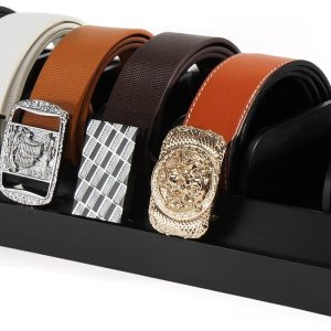 B4Life Organizador de cinturón, 7 compartimentos para cinturón para hombres, soporte de cinturón de bambú para armario y cajón, caja de exhibición B4Life Organizador de cinturón, 7 compartimentos para cinturón para hombres, soporte de cinturón de bambú para armario y cajón, caja de exhibición