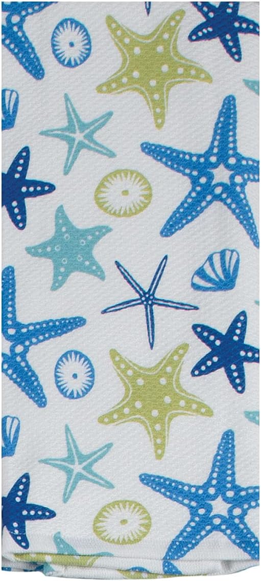 Kay Dee Designs – Paquete de 4 piezas de cocina con estrella de mar, 2 toallas de doble propósito, 1 agarradera y 1 guante de horno