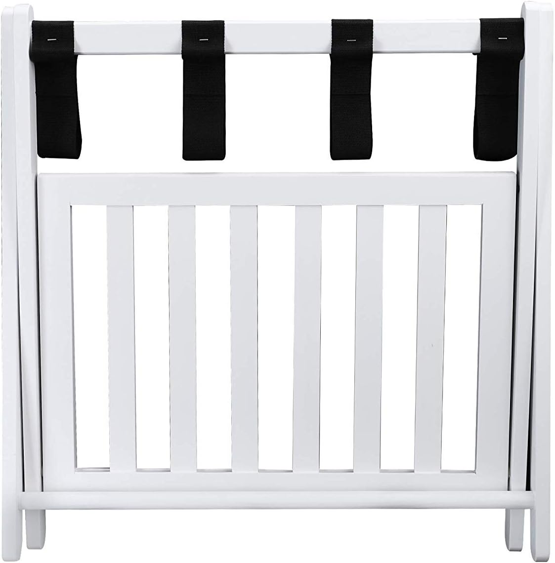 MISC – Estante de equipaje plegable para habitación de invitados, color blanco, para maleta, plegable, para dormitorio, madera resistente