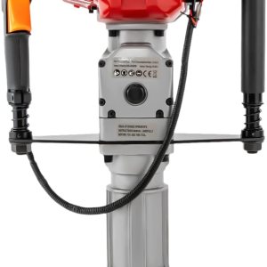 Conductor de poste en T accionado a gas, 52cc 2.3hp valla poste conductor, motor de gasolina pila conductor Jack Hammer 2.165 in 2.756 in, Dos Conductor de poste en T accionado a gas, 52cc 2.3hp valla poste conductor, motor de gasolina pila conductor Jack Hammer 2.165 in 2.756 in, Dos