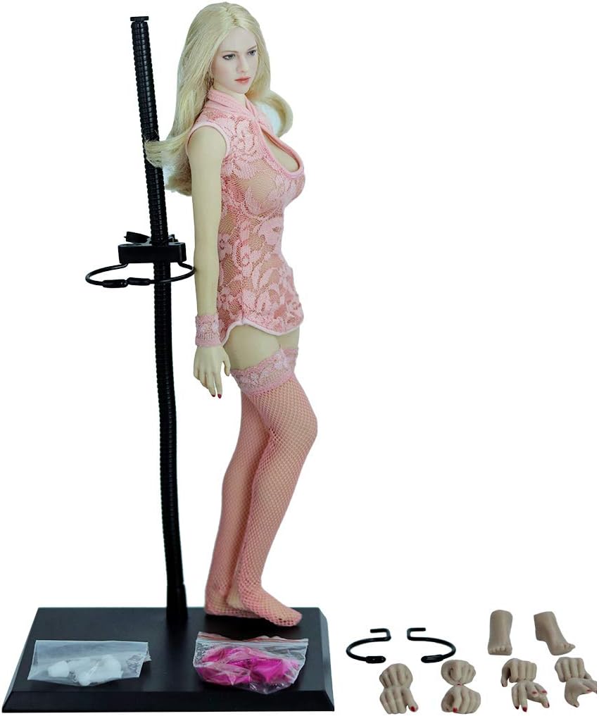 Lingxuinfo Figura de acción de soldado de 16 tentadora personalizada, modelo de 14 articulaciones móviles con figura de cabeza con Cheongsam de