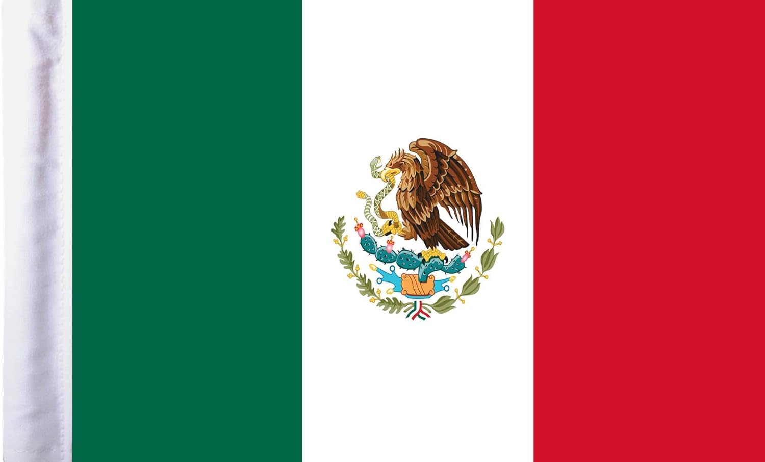 Pro Pad FLG-MEX – Bandera de motocicleta de manga de 6 x 9 pulgadas con manga de 12 pulgada, México, se adapta a postes de bandera de 38 pulgadas,