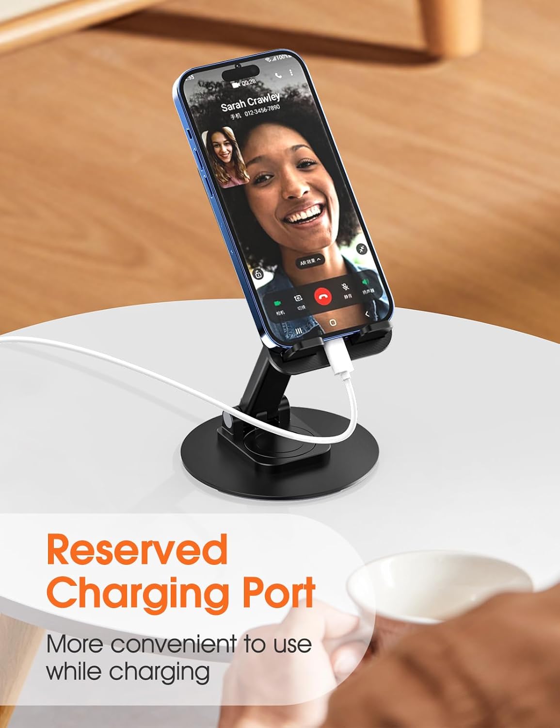 Ulanzi – Soporte giratorio para teléfono celular, soporte para teléfono móvil plegable ajustable en altura ajustable compatible con iPhone 15141312