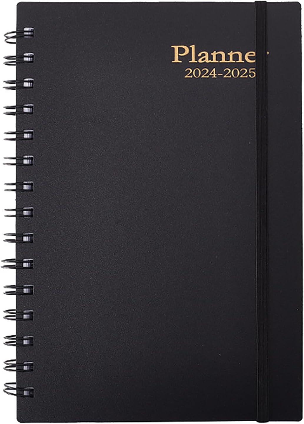 Agenda 2024-2025, agenda semanal y mensual 2024-2025, agenda mensual de 18 meses de enero de 2024 a junio de 2025, papel grueso, 5.5 x 8.2 pulgadas,