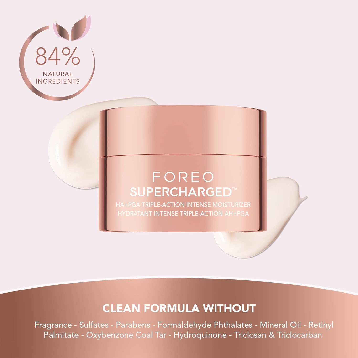 FOREO SUPERCHARGED HA+PGA Face Moisturizer – Wrinkle Cream for Face – Hyaluronic Acid & Squalane – Vegan – Cruelty & Gluten Free – Clean Skincare –