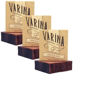 Varina Jabón en barra de seda de vainilla natural, limpieza suave para pieles sensibles, dulce y vainilla, paquete de 3, experimenta una piel sana y Varina Jabón en barra de seda de vainilla natural, limpieza suave para pieles sensibles, dulce y vainilla, paquete de 3, experimenta una piel sana y