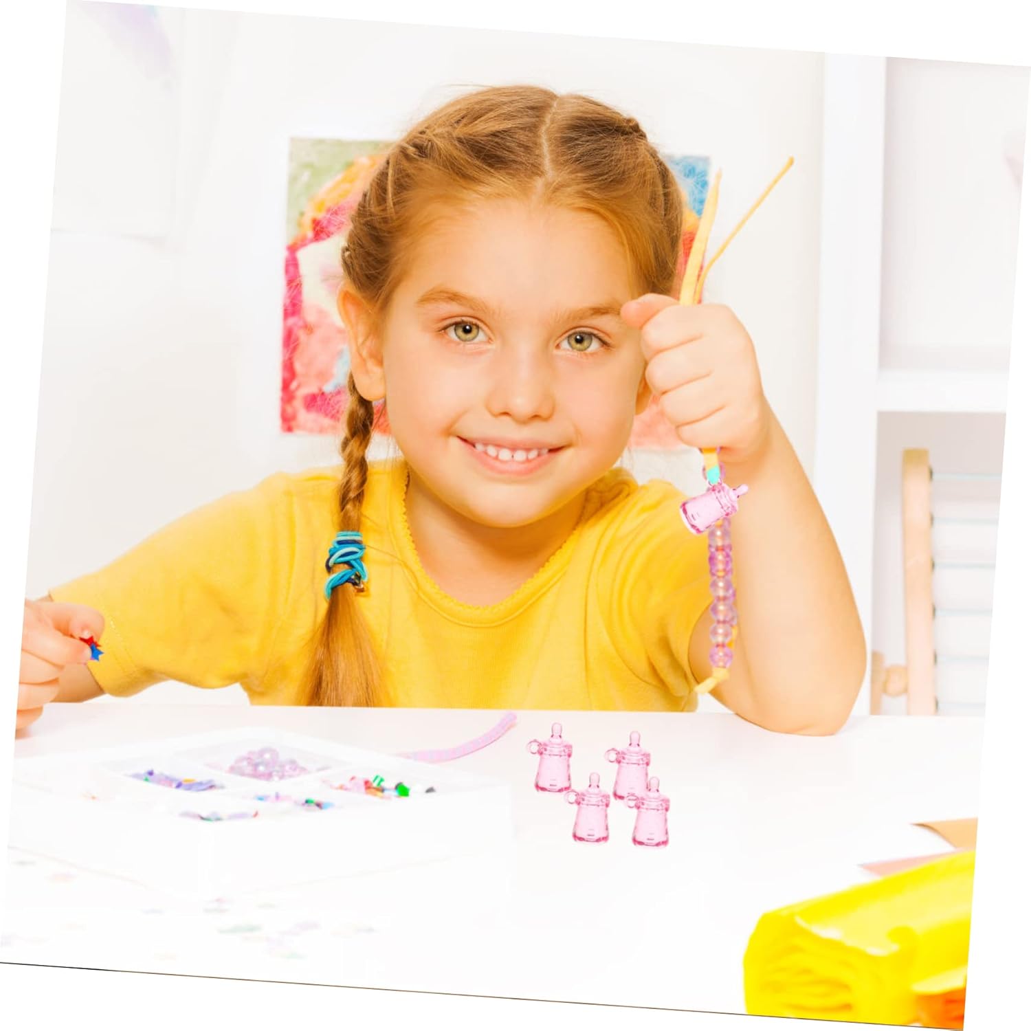 CHILDWEET Juguetes Miniture Decoración Sonajeros 30 piezas Colgante de botella para De Bautizo Para Niño Botella de Leche Mini Botella Decoración