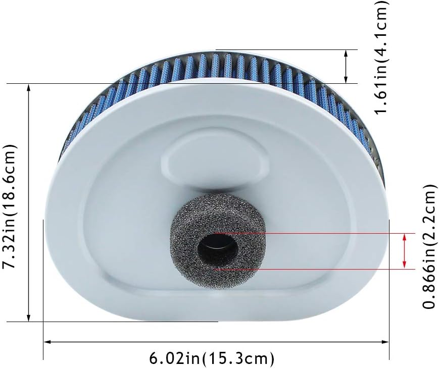 SOLLON Filtro de aire 29259-91A 29259-93 HD-1390 para Harley Davidson FLHR Road King, FXDB Dyna Glide, FLHTCU Electra Glide Ultra Classic, FLHT